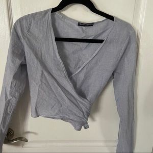 Long Sleeve Wrapped crop top